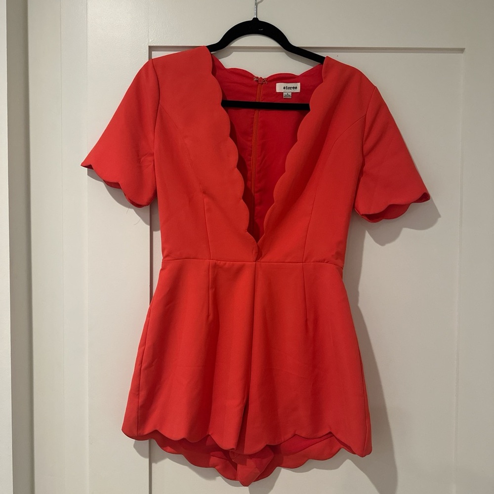 Storee brand neon red/pink going out romper. Worn once.